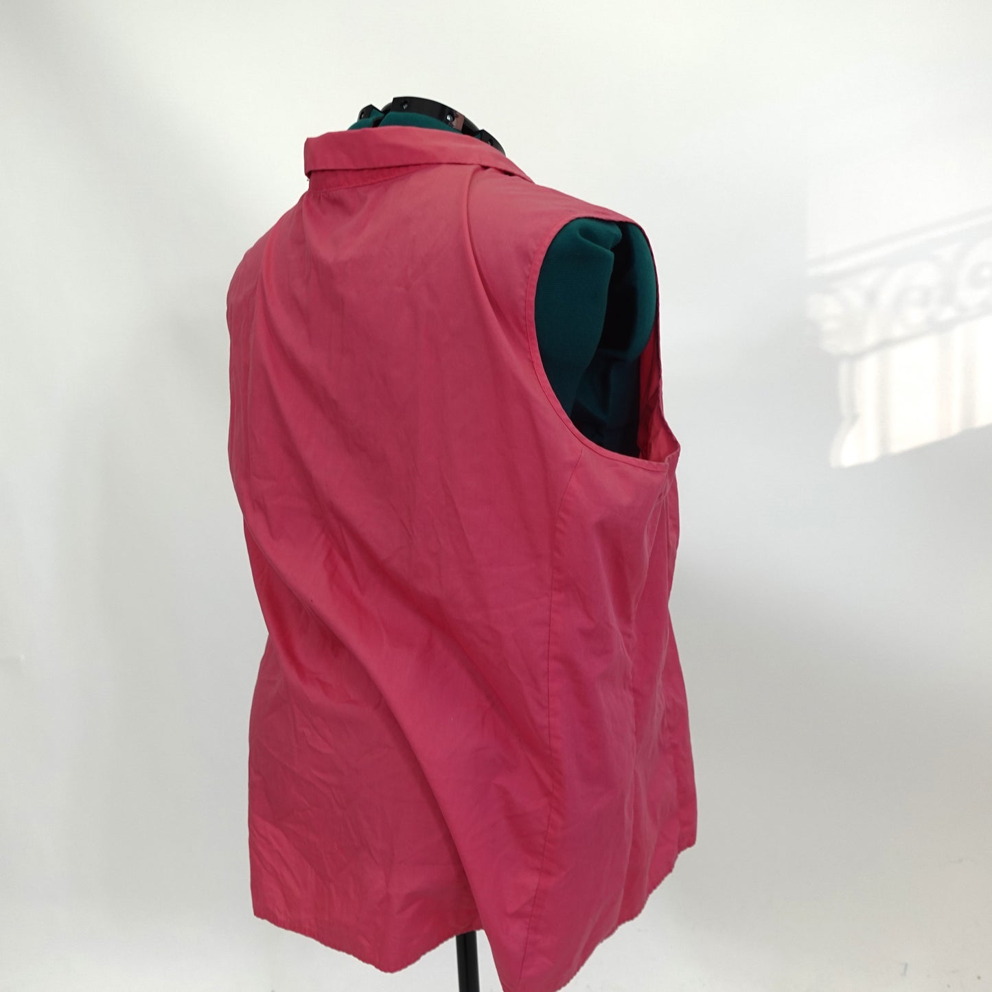 Vintage Pink Sleeveless Button Up