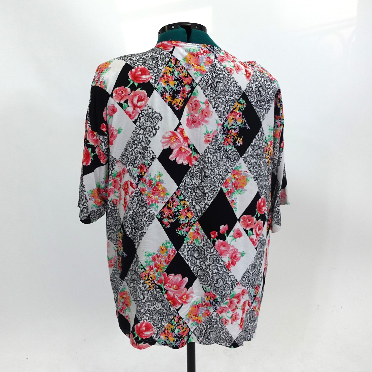 Vintage Diamond and Lace Patterned Top