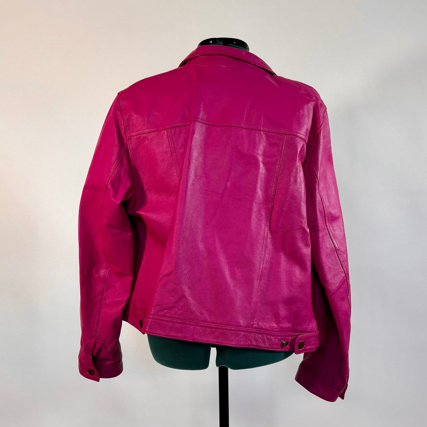 Vintage MetroStyle Pink Leather Jacket