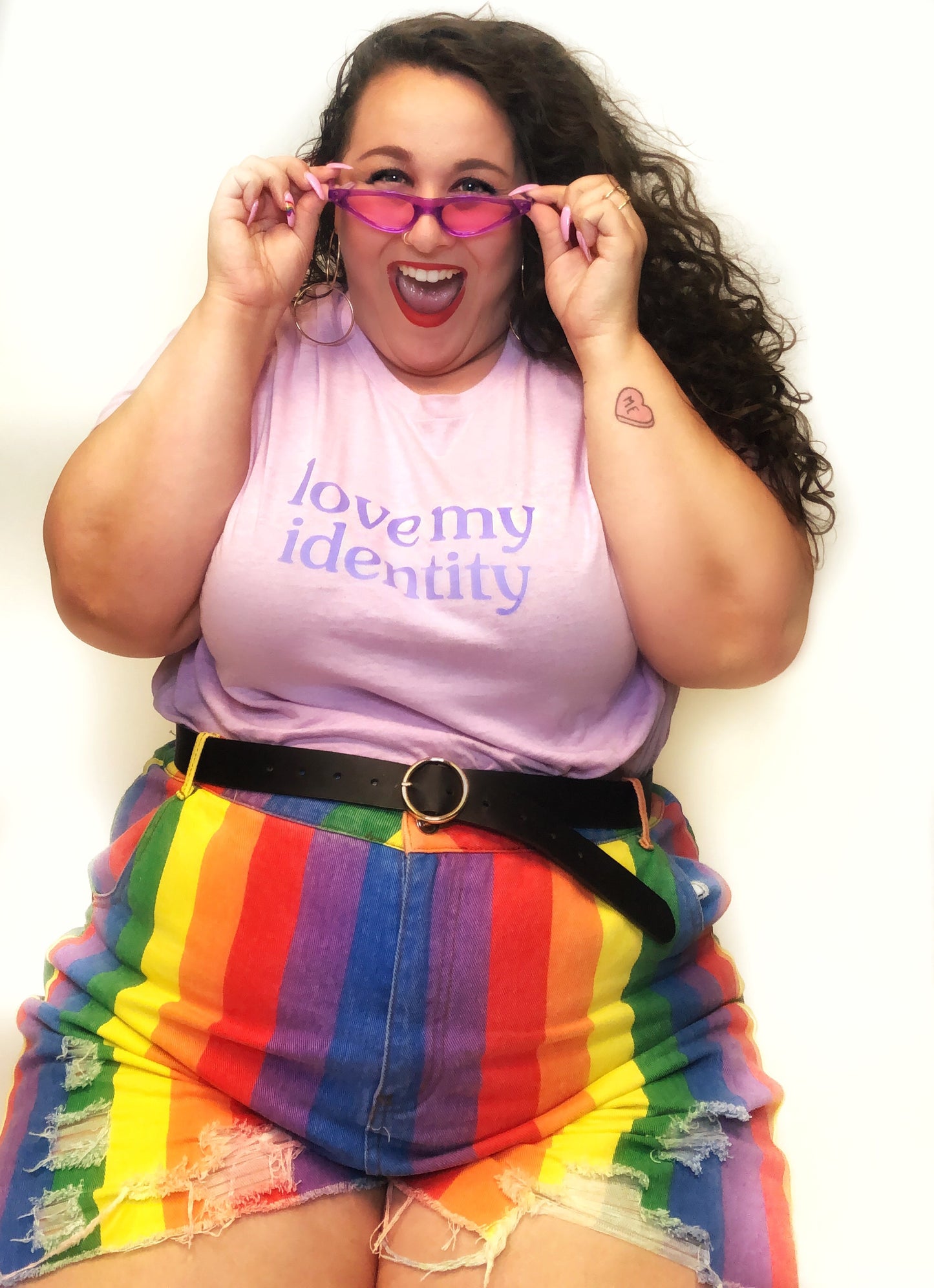 Love My Identity Heathered Lilac Tee