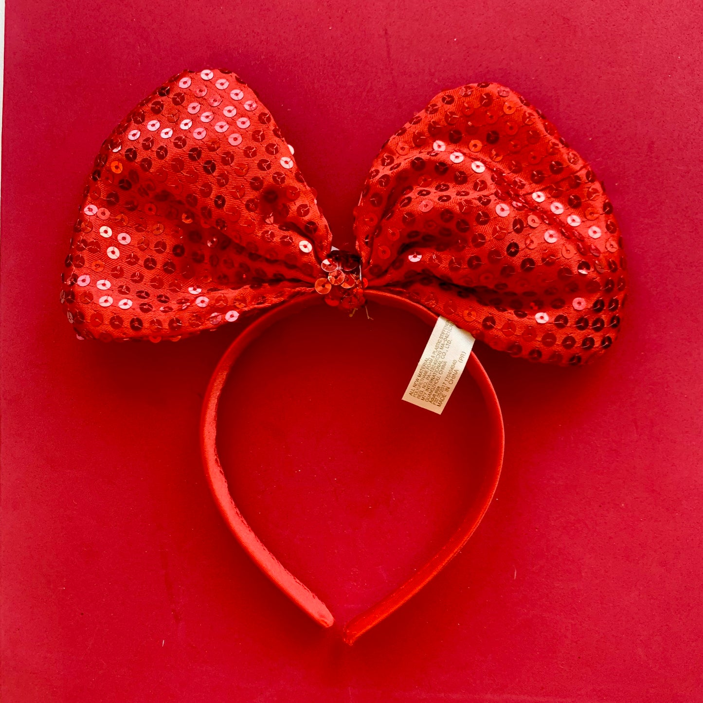 Red Sequin Bow Headband