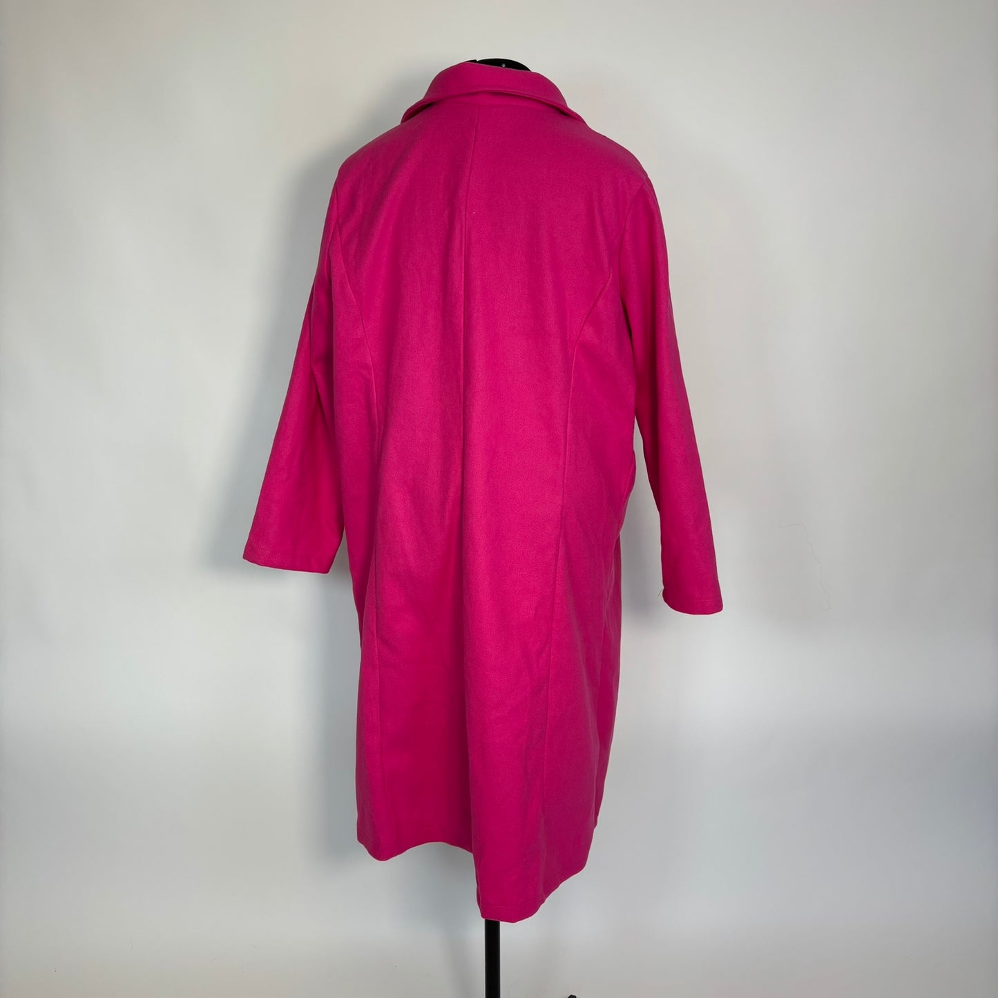 Pink Knee Length Trench Coat