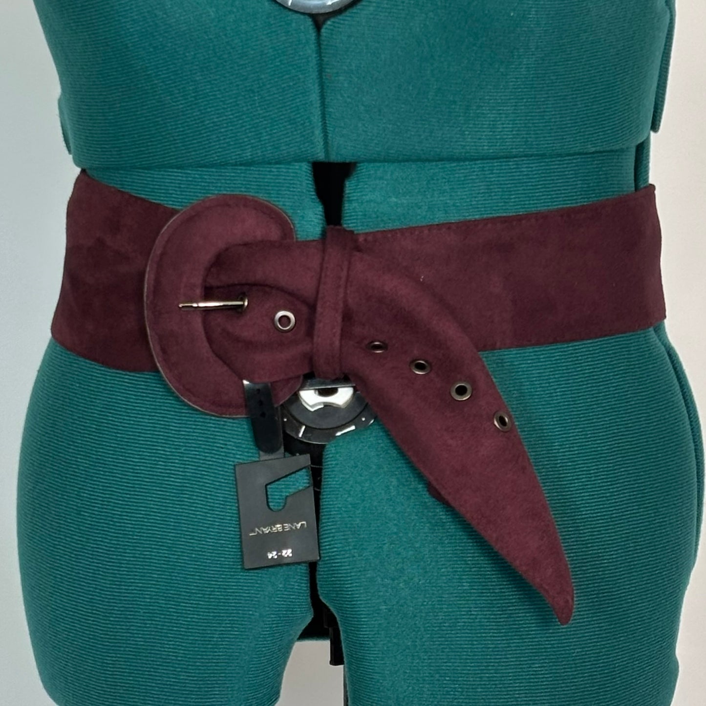 Plum Suede and Elastic Belt NWT