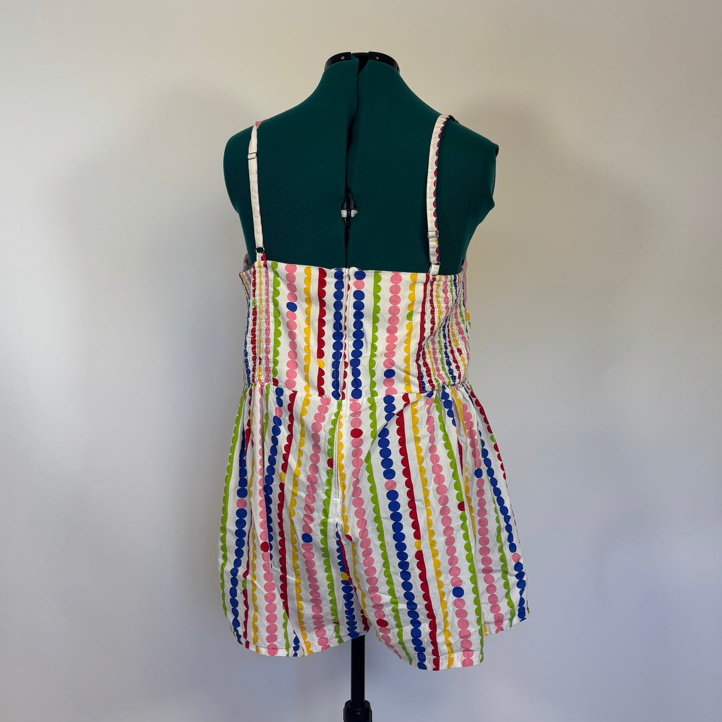 Unique Vintage Dotted Rainbow Print Romper