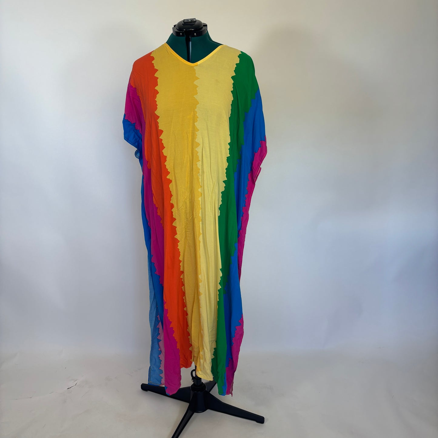Rainbow Squiggly Stripe Caftan