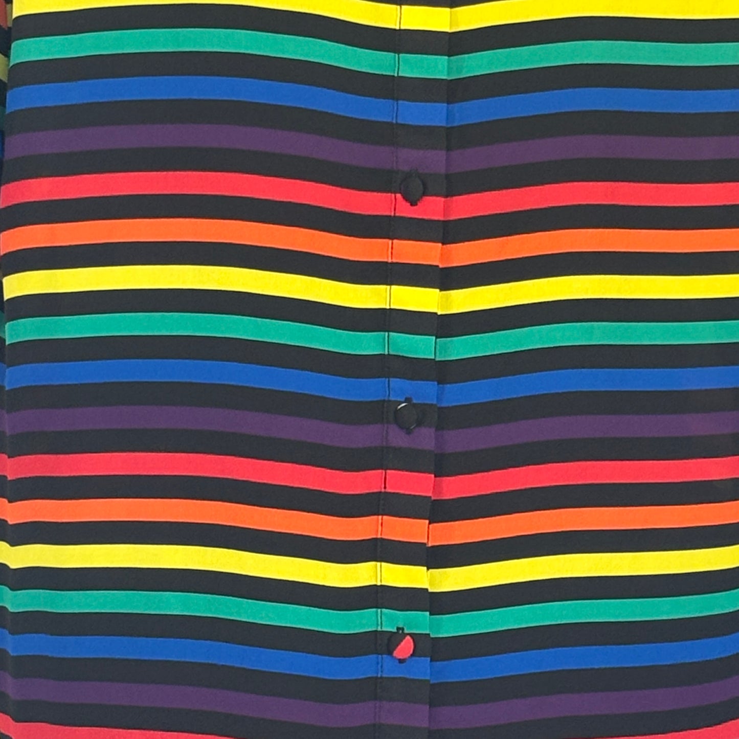 Torrid Black and Rainbow Striped Short Sleeve Top