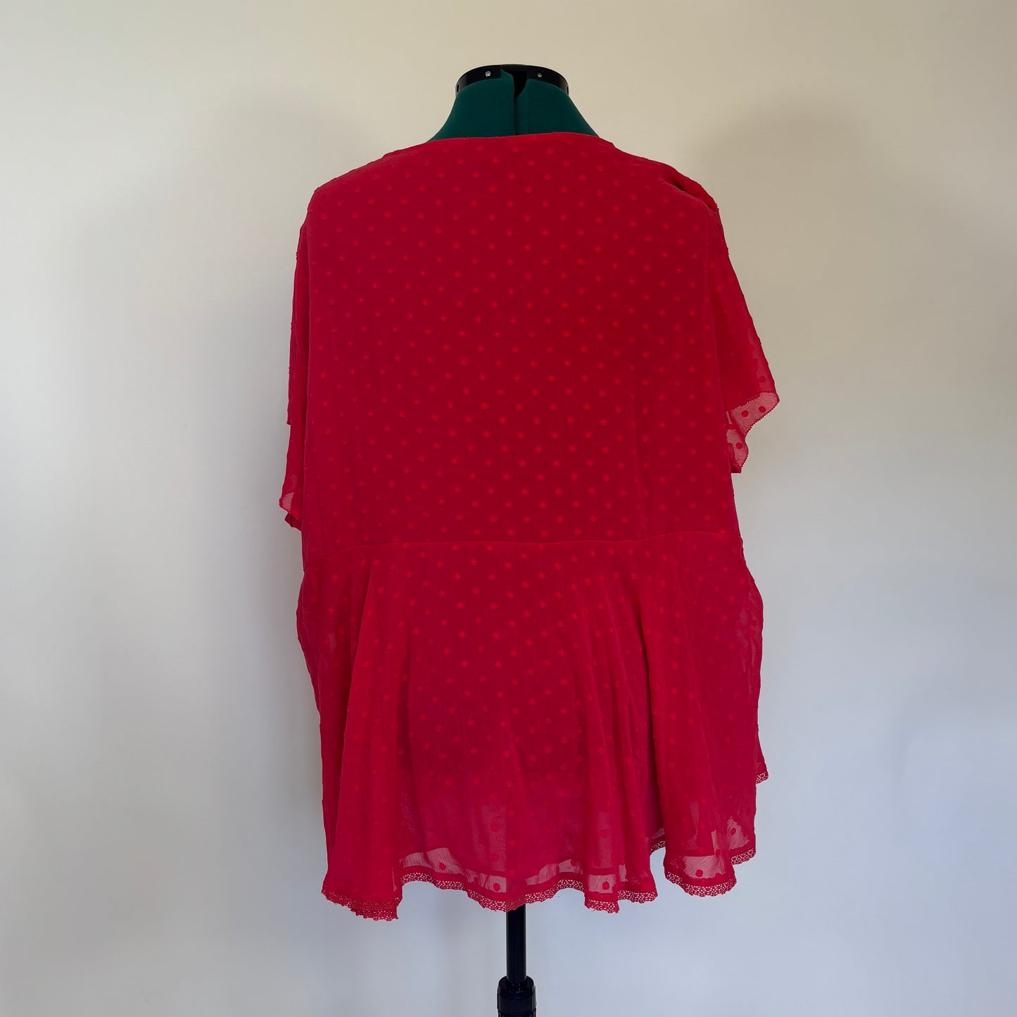 Torrid Hot Pink V Neck Blouse