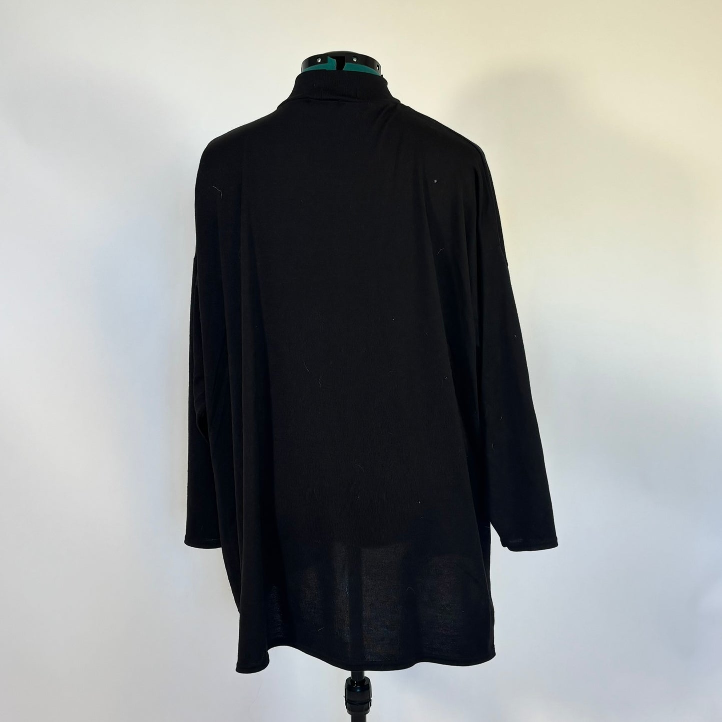 Boohoo Black Long Sleeve Mock Neck Top with Harness Detail