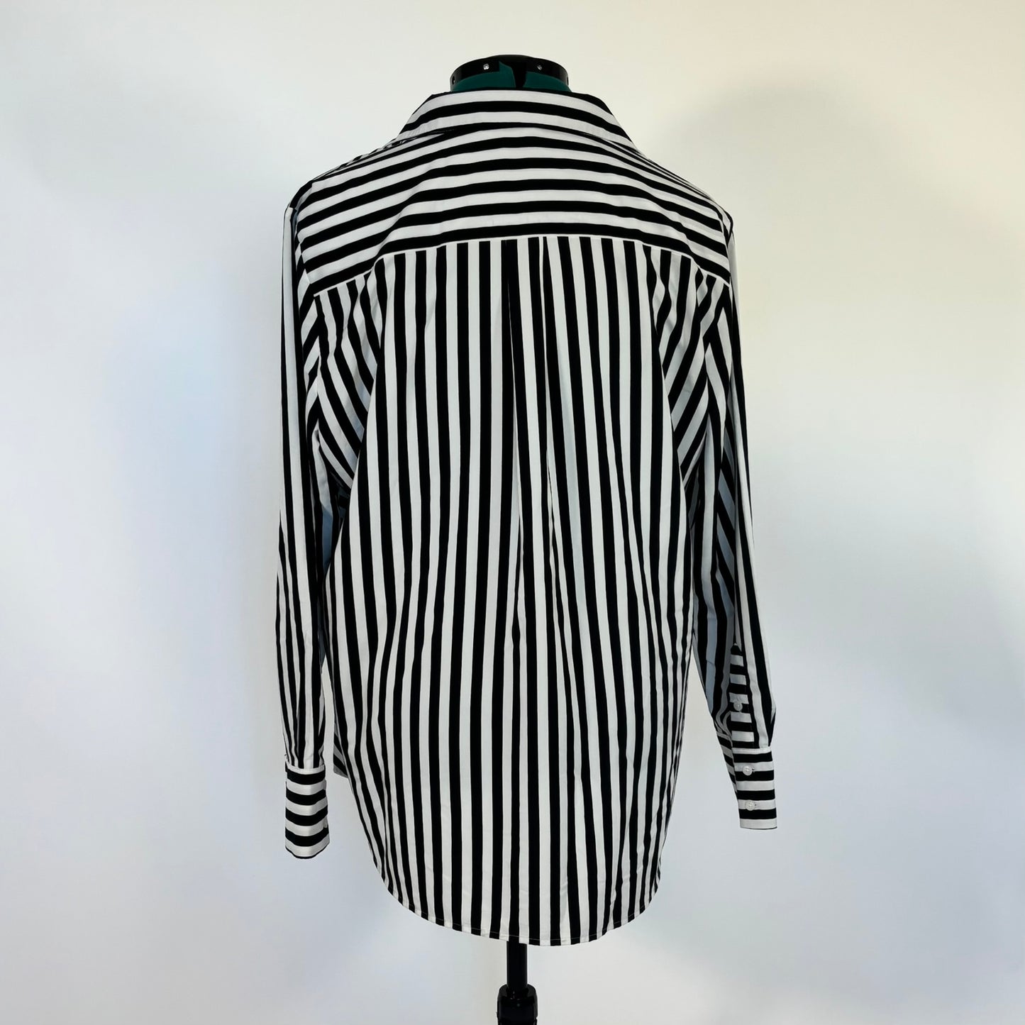 Black and White Striped Button Down
