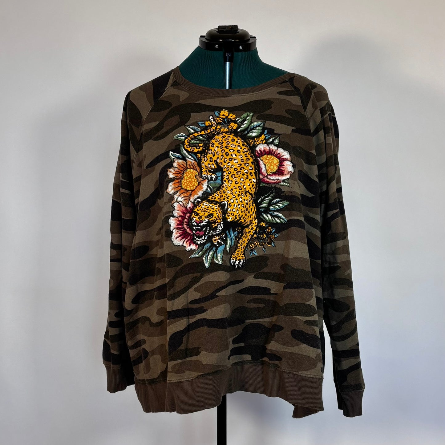 Torrid Floral Cheetah Camo Crewneck