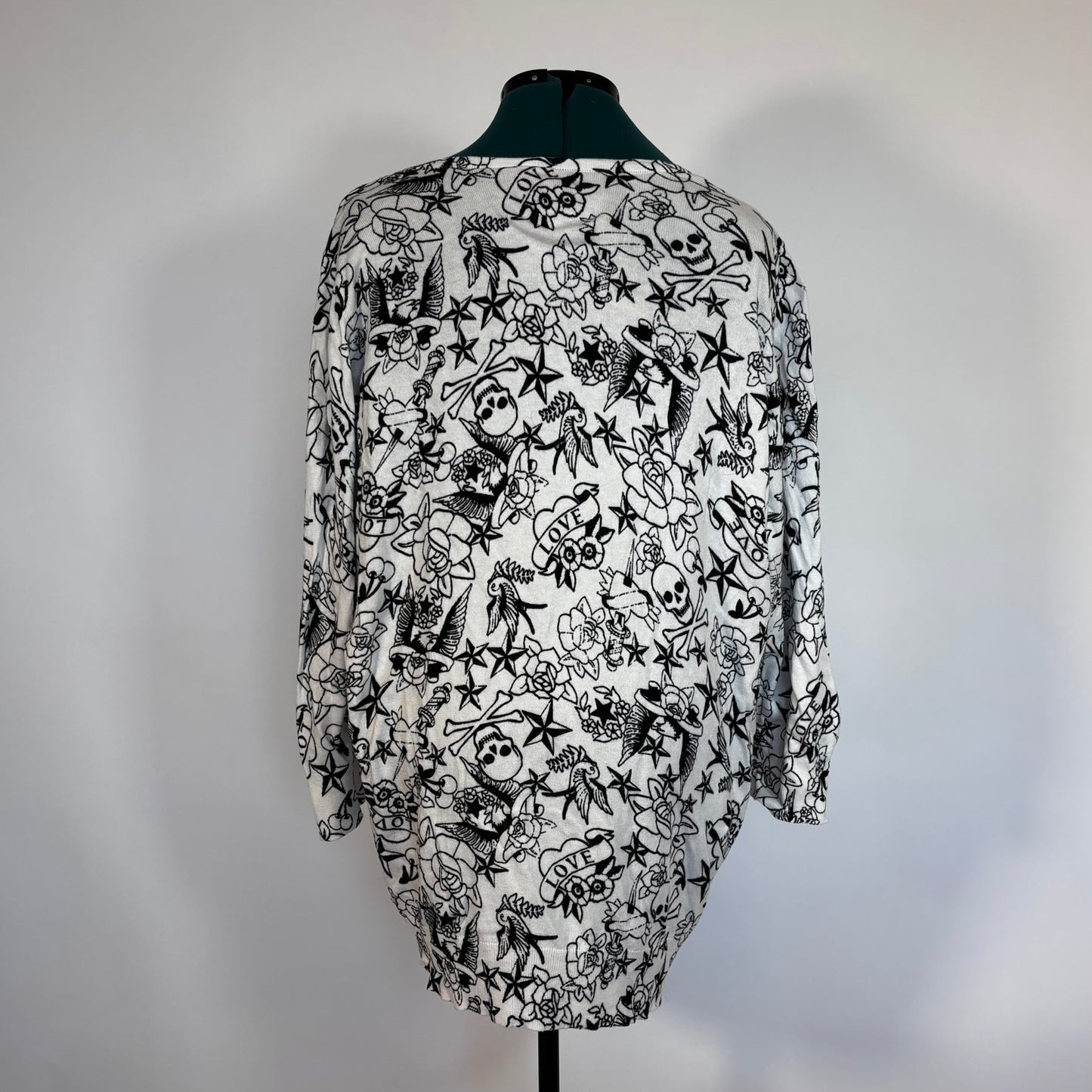 Torrid X Betsy Johnson Tattoo Print Cardigan