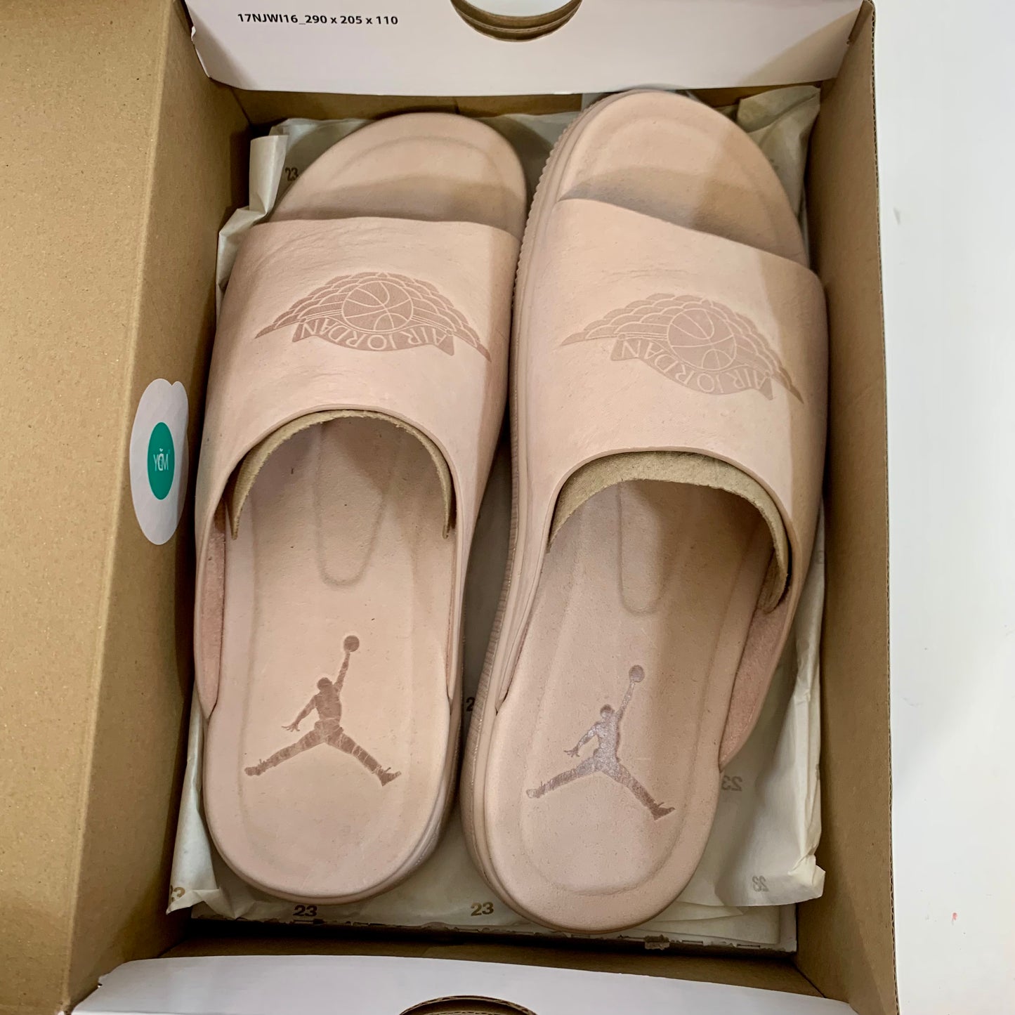 New in Box Sz 9 Women's Nike Jordan Modero 1 Particle Beige Slides