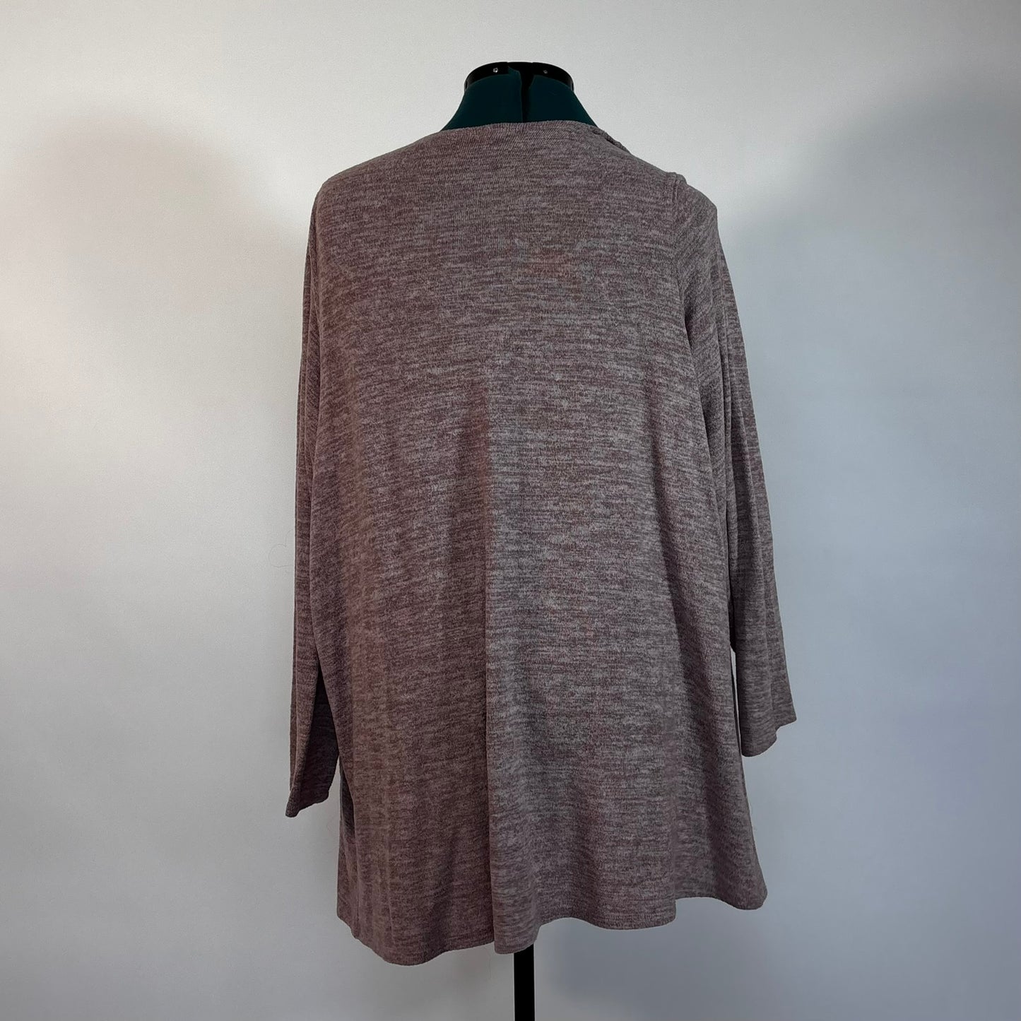 Torrid Mauve Marled Knit Open Front Cardigan