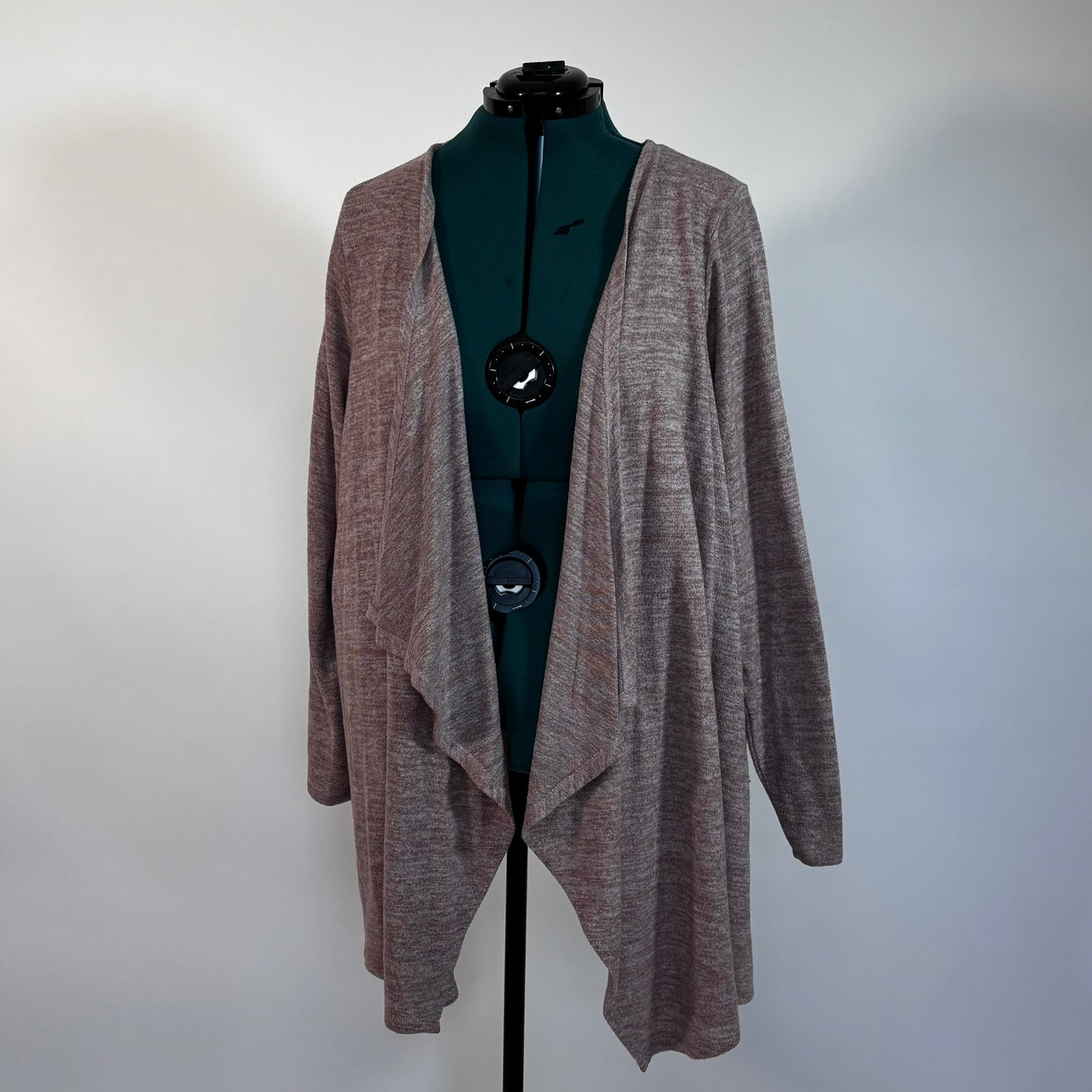 Torrid Mauve Marled Knit Open Front Cardigan