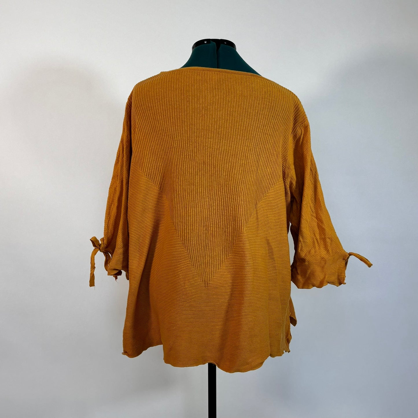 Mustard Yellow 3/4 Length Sleeve Knit Top