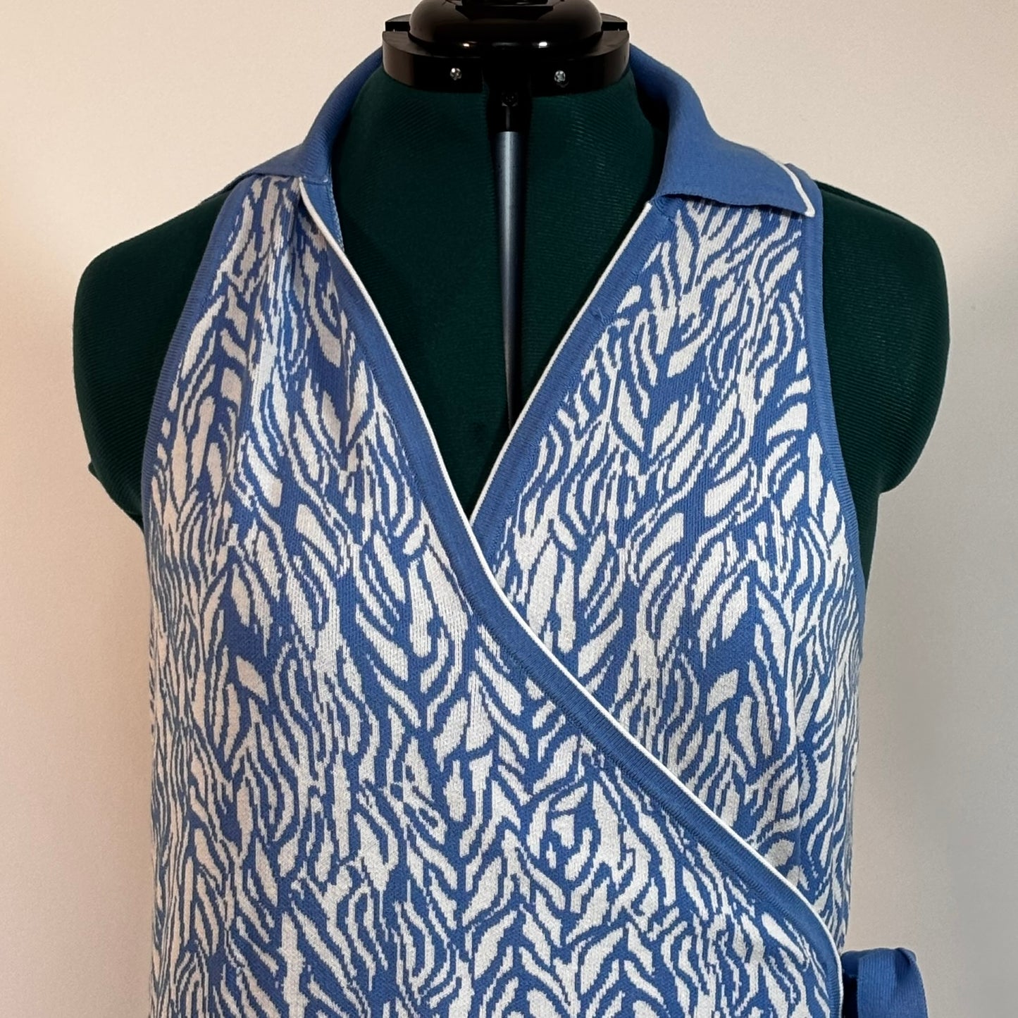 Diane von Furstenberg for Target Blue Animal Print Wrap Dress NWT