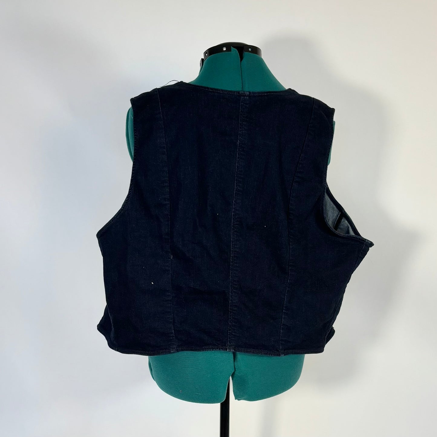 Torrid Dark Wash Denim Button Front Vest