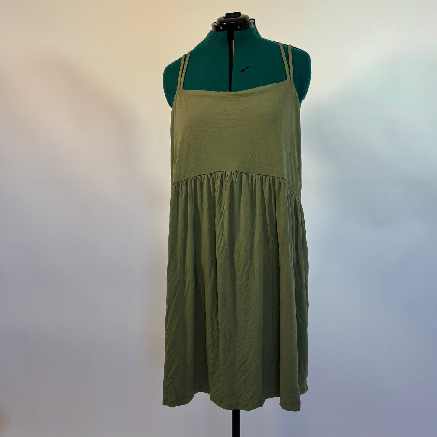 Olive Green Mini Tank Dress NWT