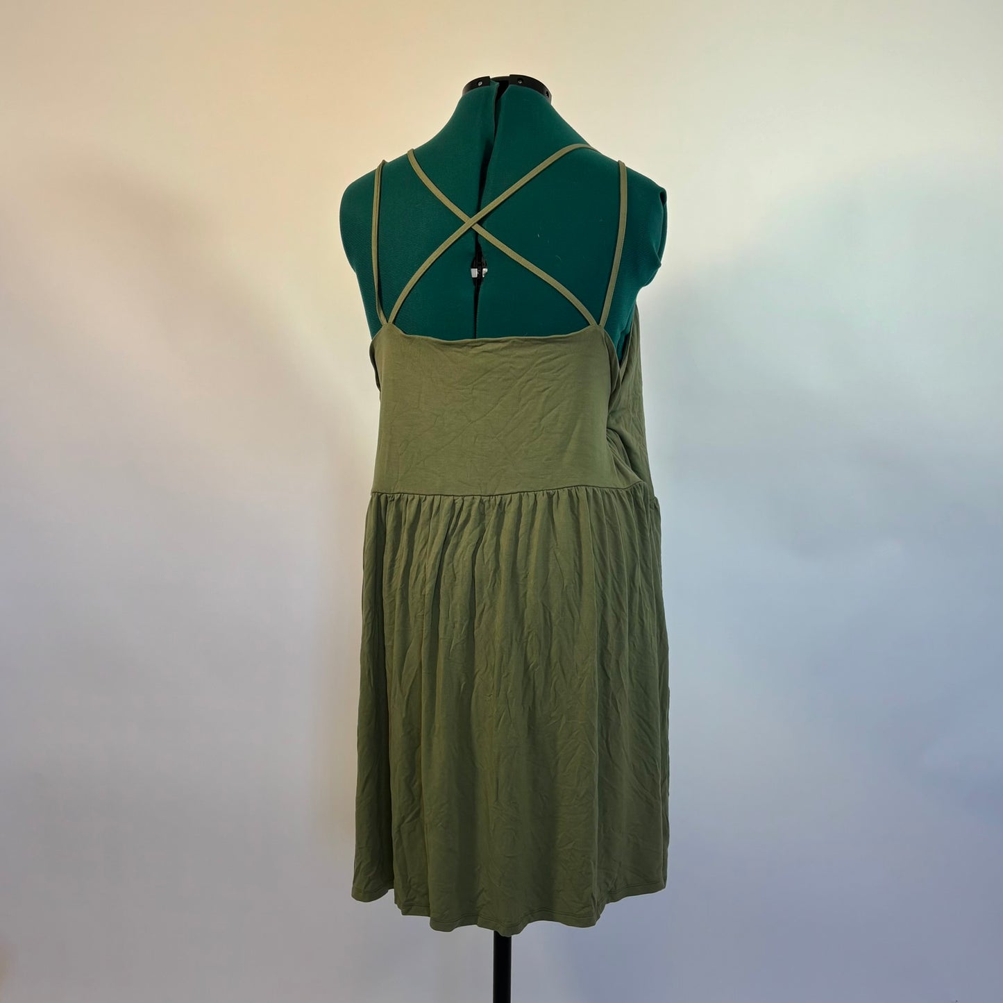 Olive Green Mini Tank Dress NWT