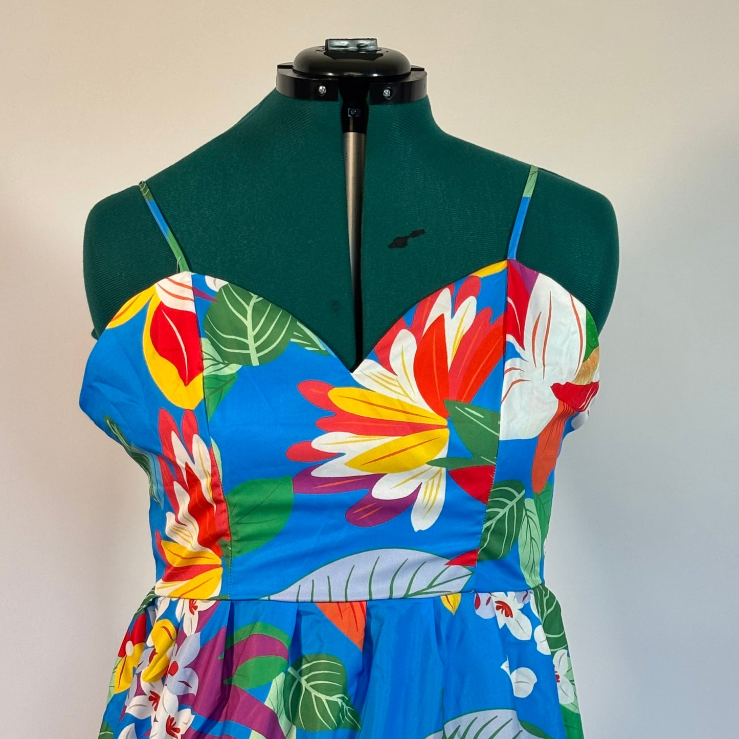 Tropical Floral Print Maxi Dress