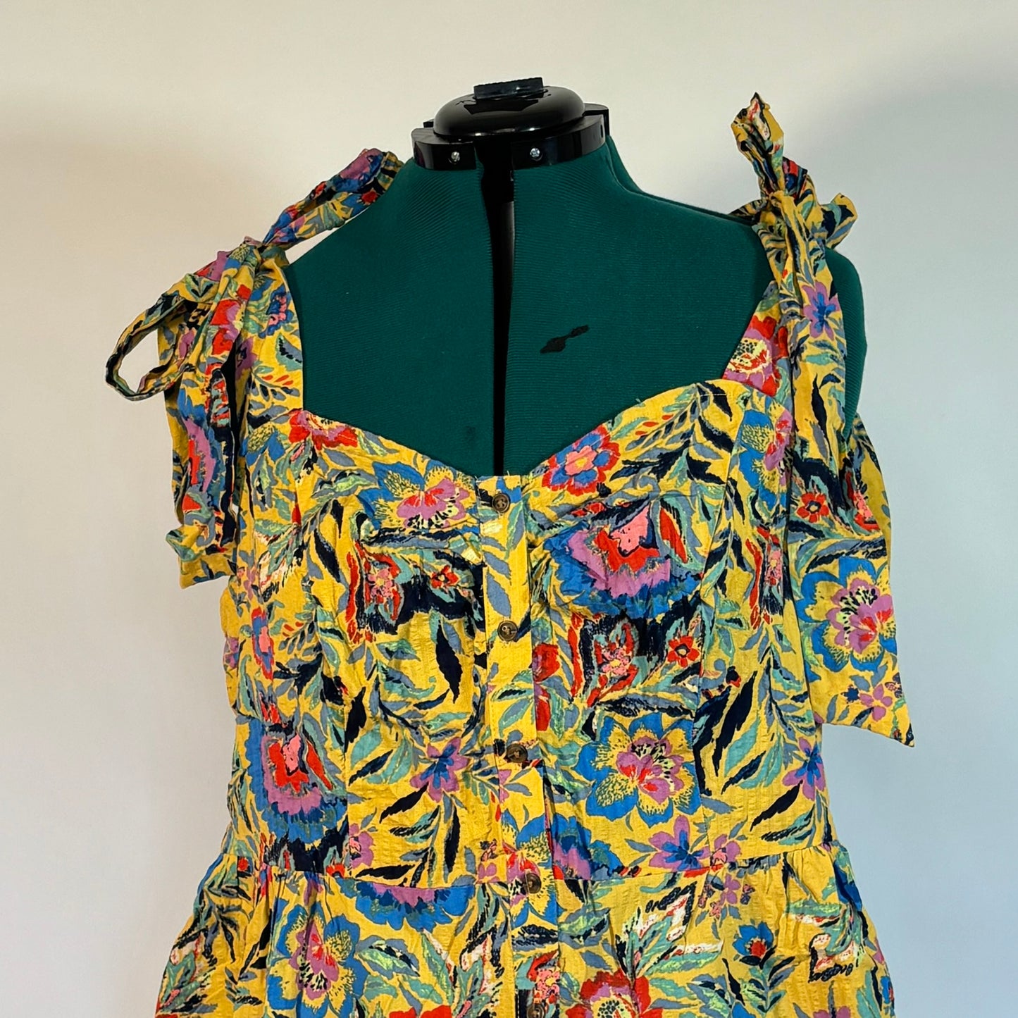 Yellow Floral Mini Dress