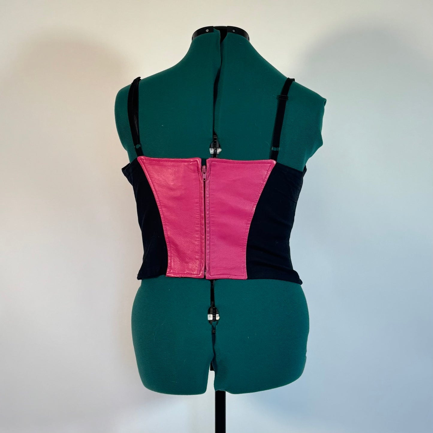 Vintage Pink Leather Bustier