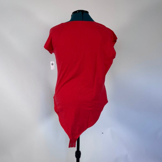 Orange Ribbed Cap Sleeve Bodysuit NWT