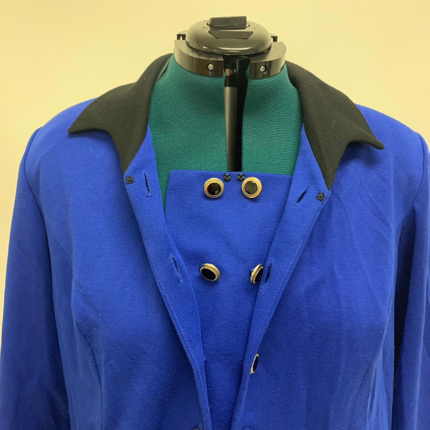 Vintage Royal Blue and Black Blazer
