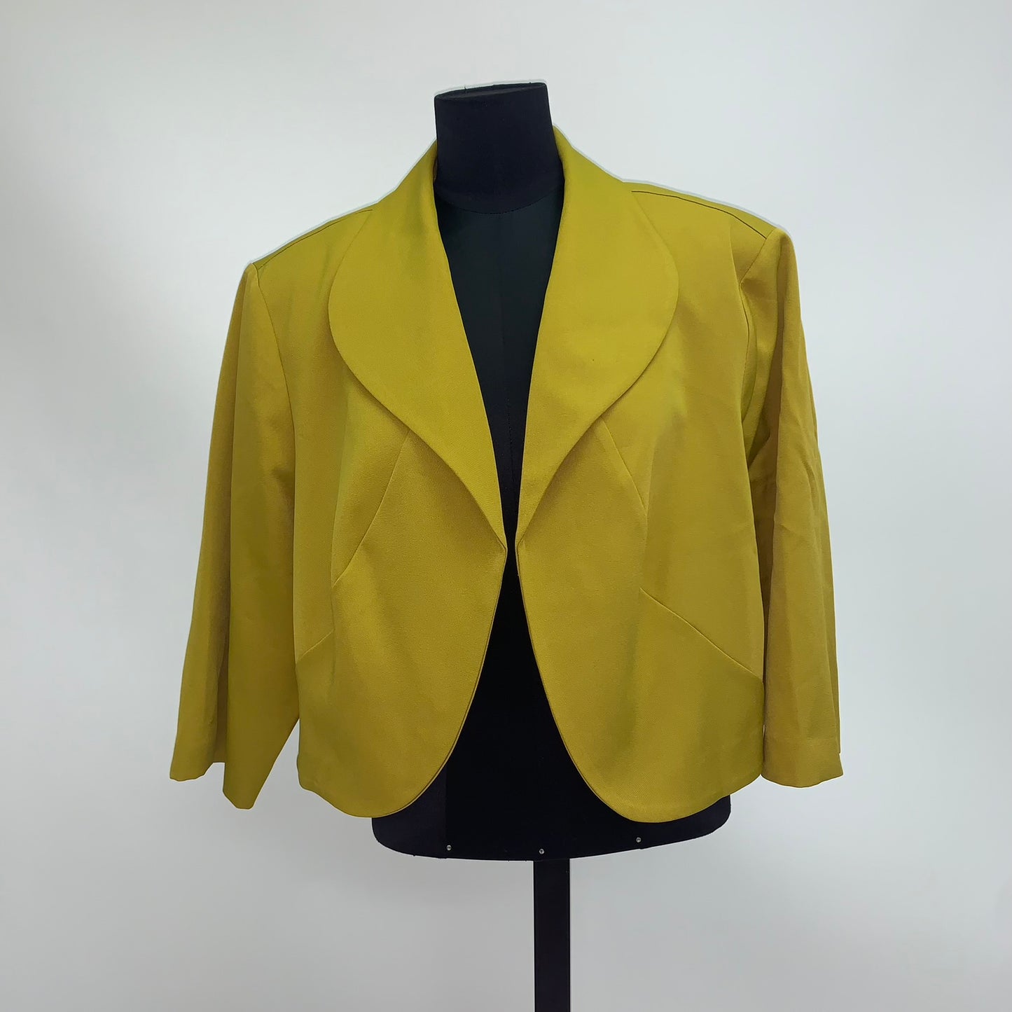 Vintage Chartreuse Cropped Blazer