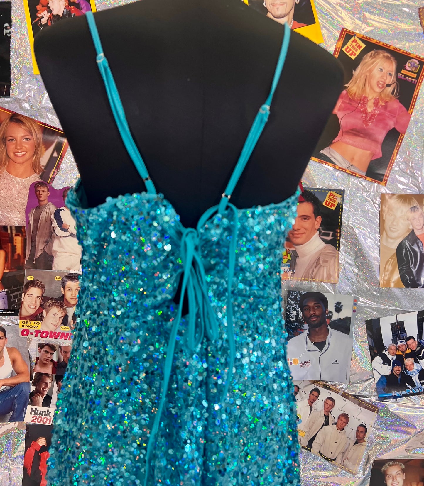 Teal Sequin Party Dress