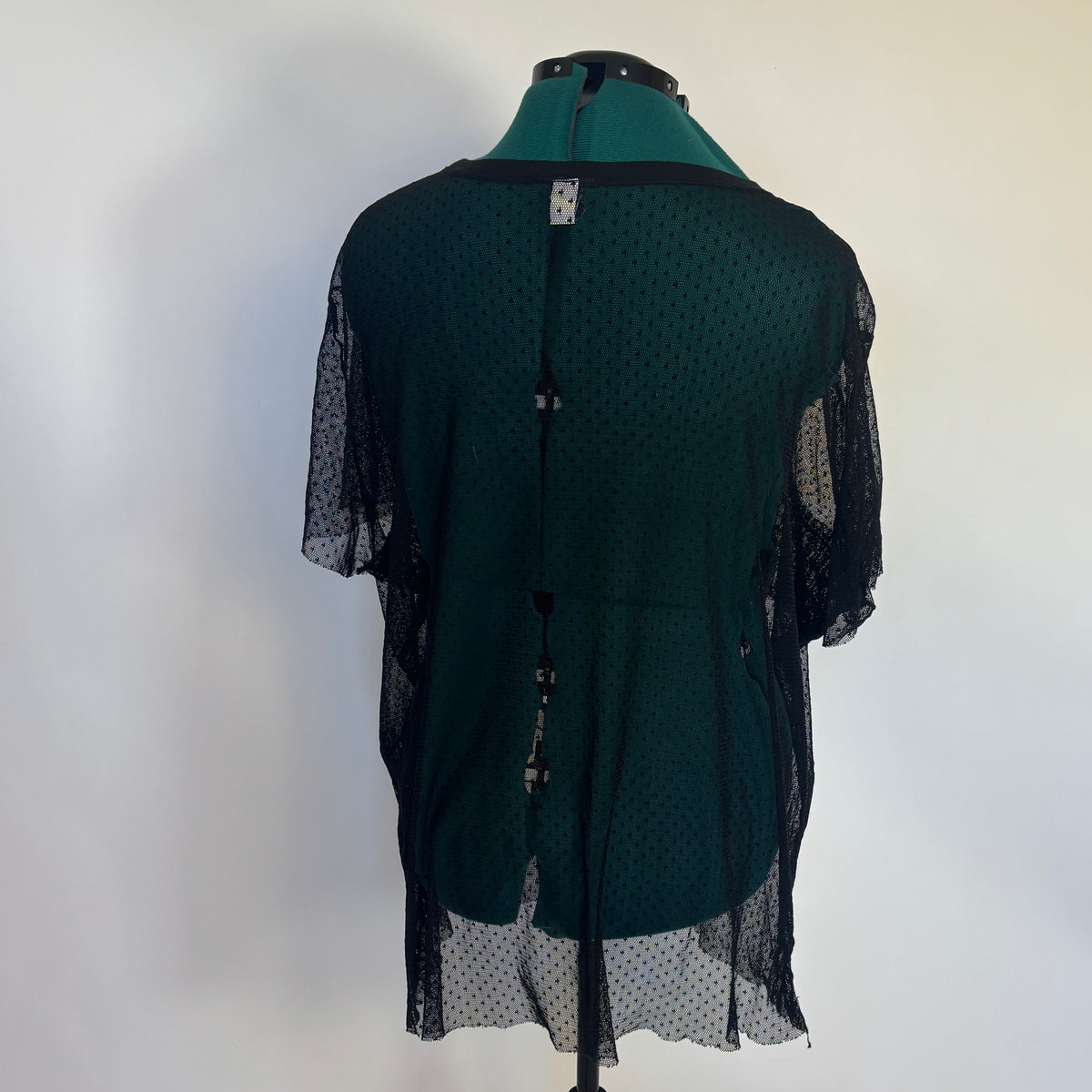 Torrid Black Dobby Mesh Sheer Top