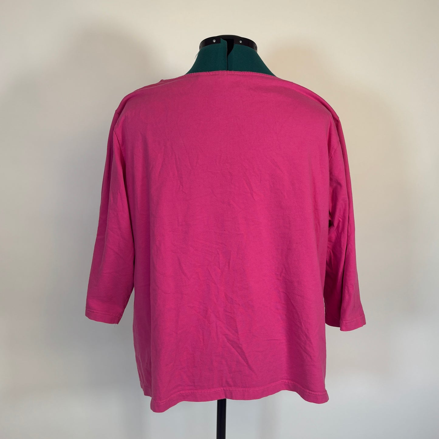 Vintage Bob Mackie Pink 3/4 Length Sequin Butterfly Top