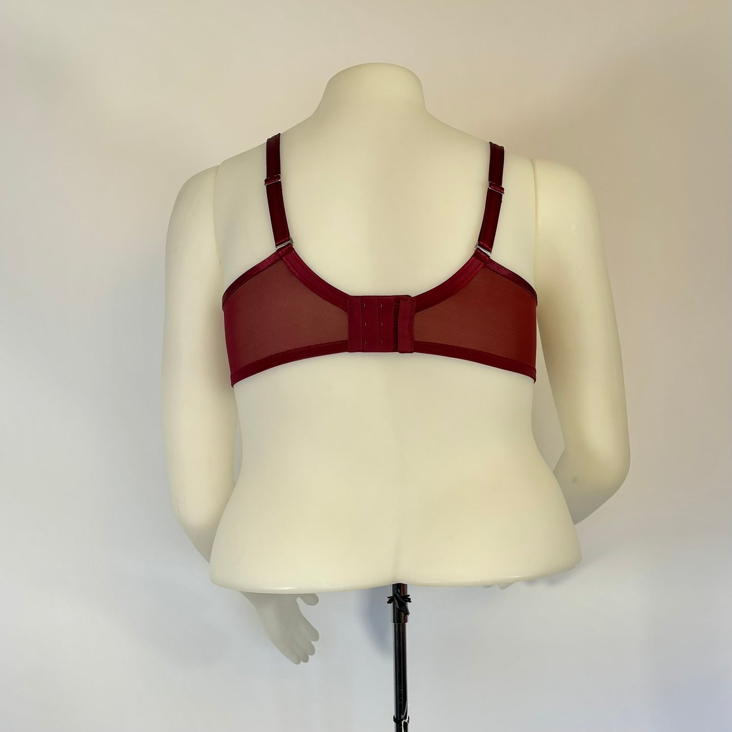 Burgundy and Nude T Shirt Bra (42D)