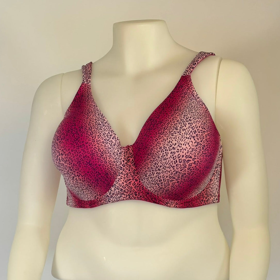 Pink Ombre Cheetah Print T Shirt Bra