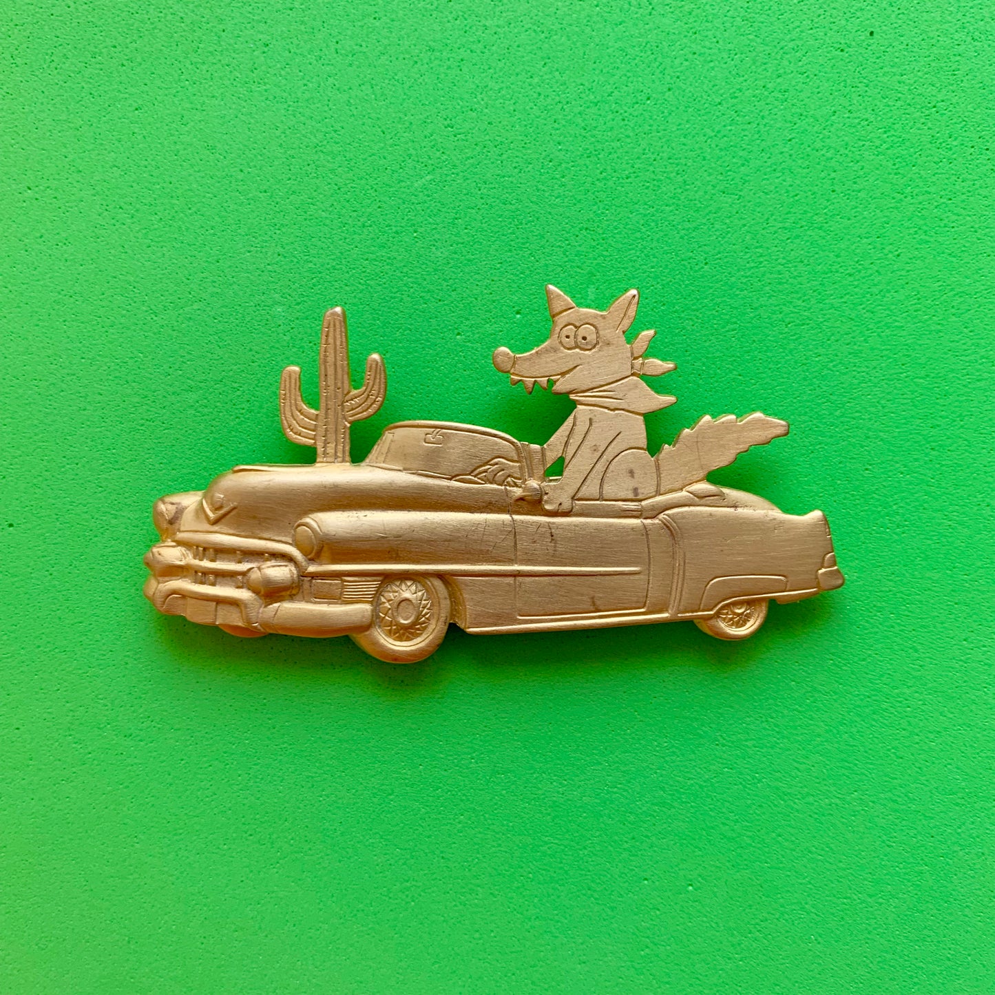 Vintage JJ Gold-Toned Roadtrip Brooch