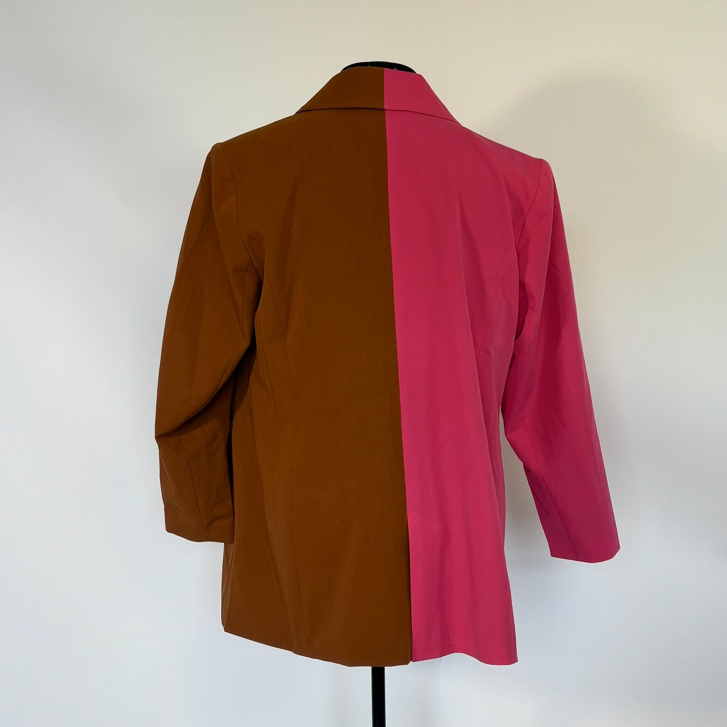 Eloquii Split Tone Pink and Brown Blazer