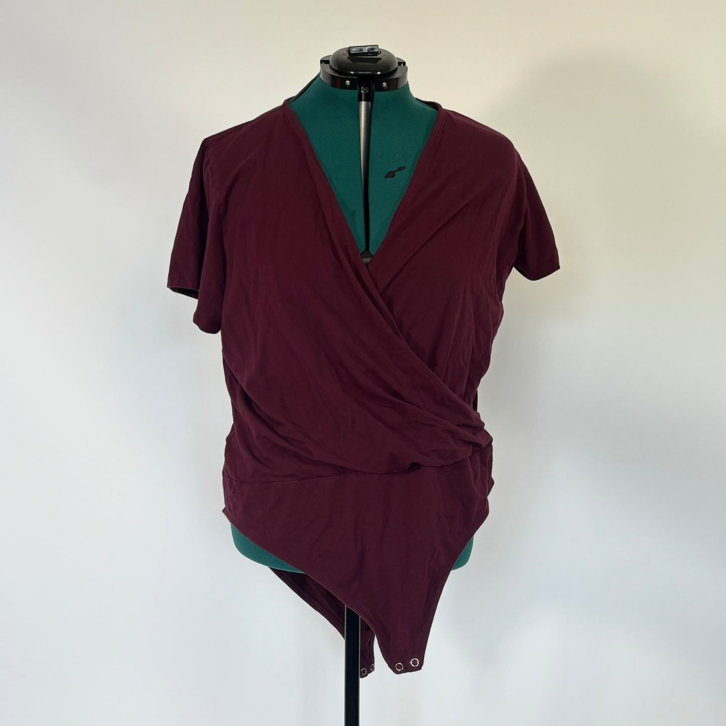 Torrid Burgundy Surplice Neckline Bodysuit
