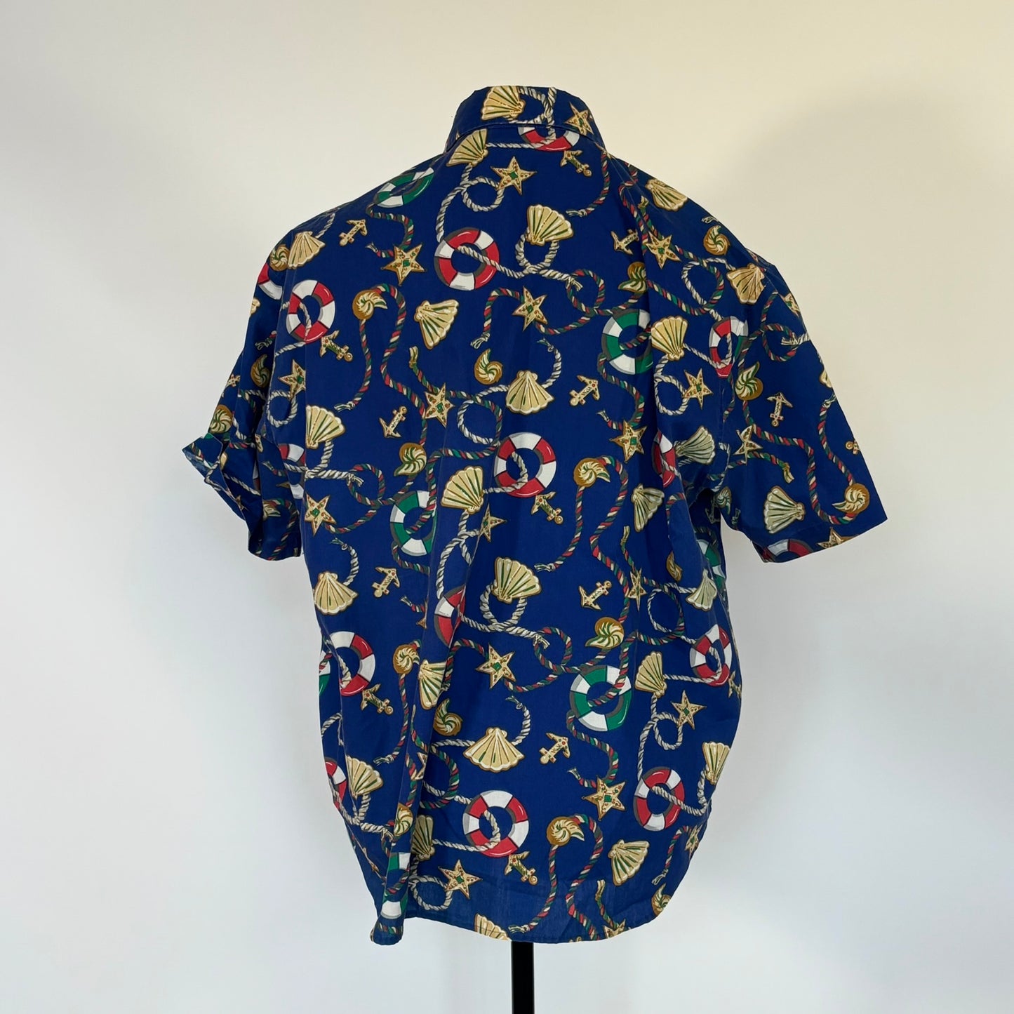 Vintage Cabin Creek Nautical Short Sleeve Button Down