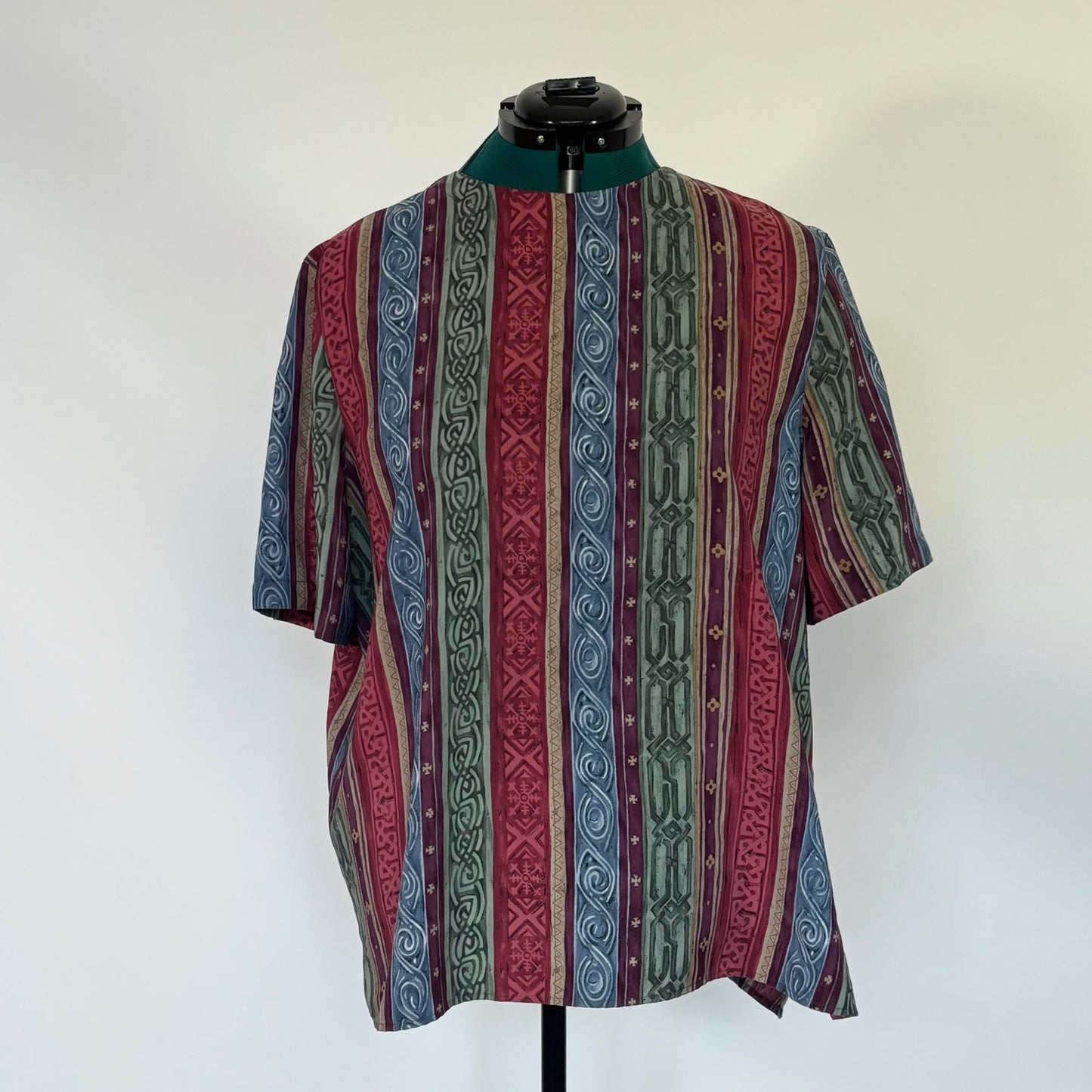 Vintage Vertical Abstract Stripe Top