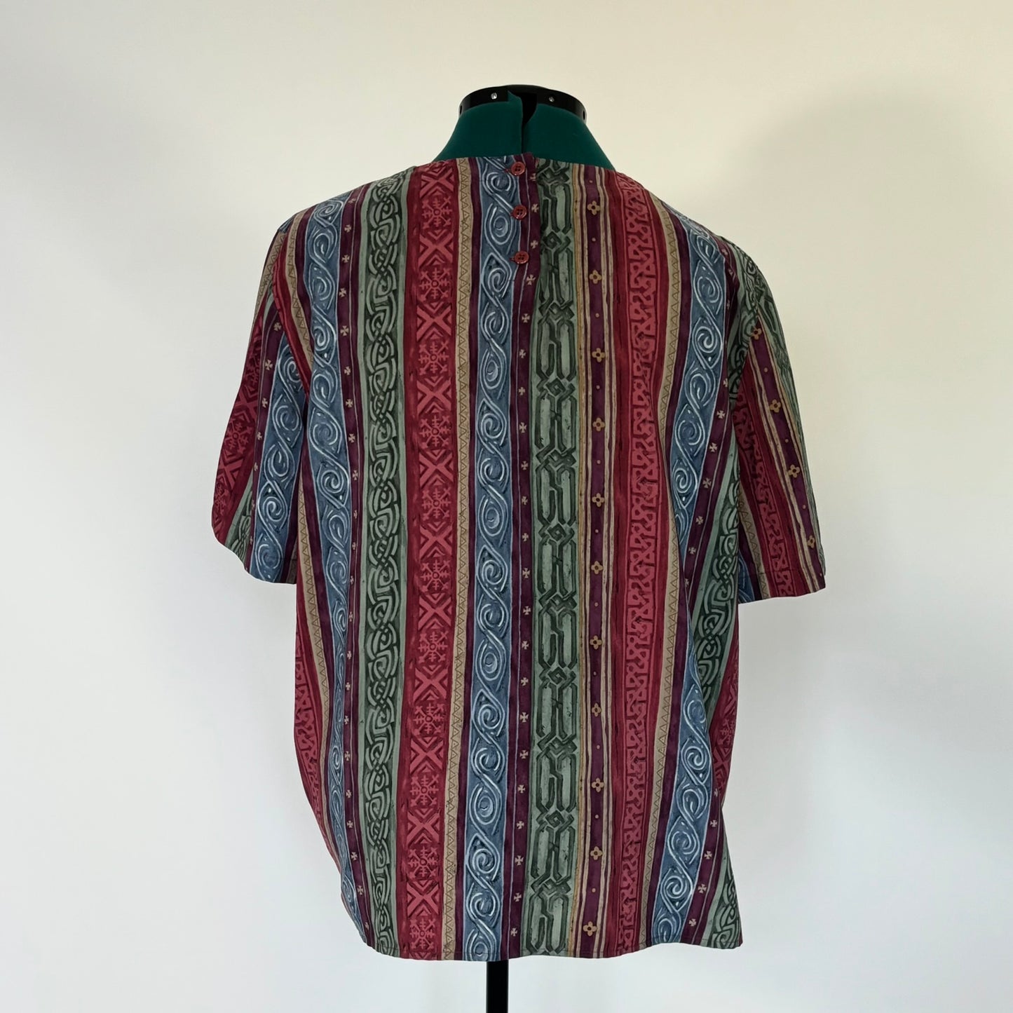Vintage Vertical Abstract Stripe Top