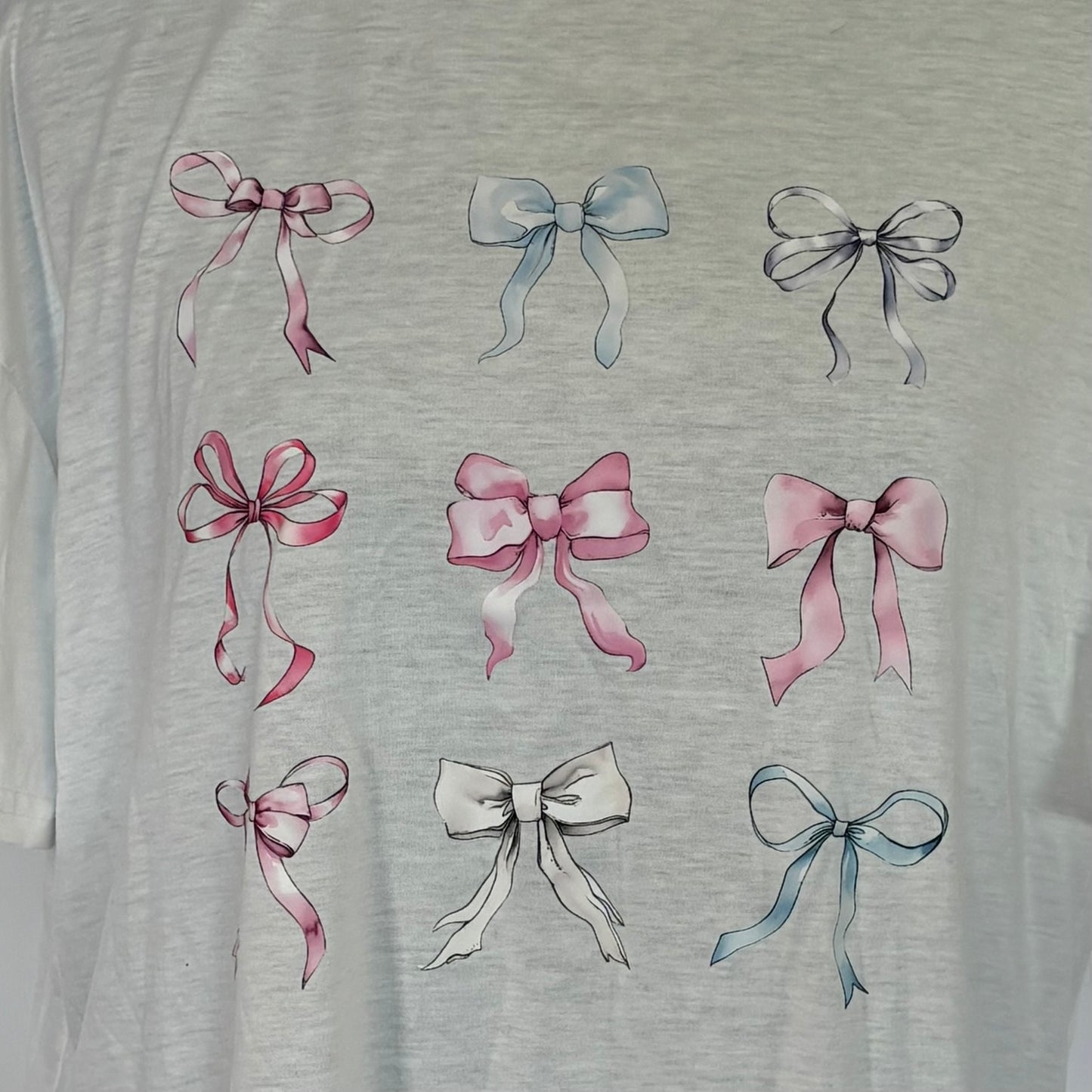 White Bow Graphic Tee
