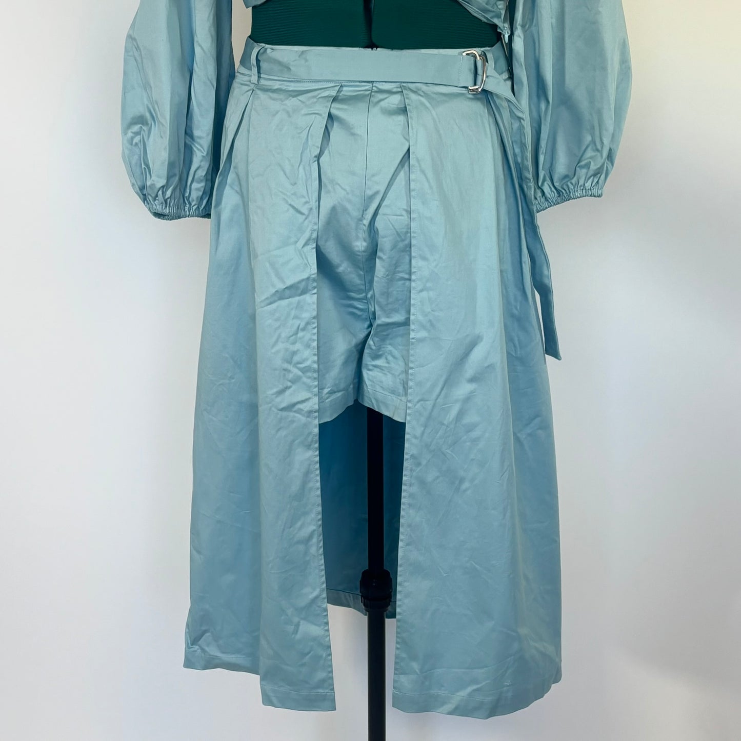 Blue Shorts with Belted Overskirt NWT