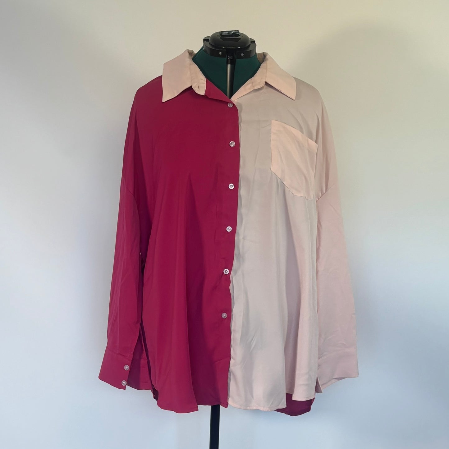 Pink Split Tone Button Down