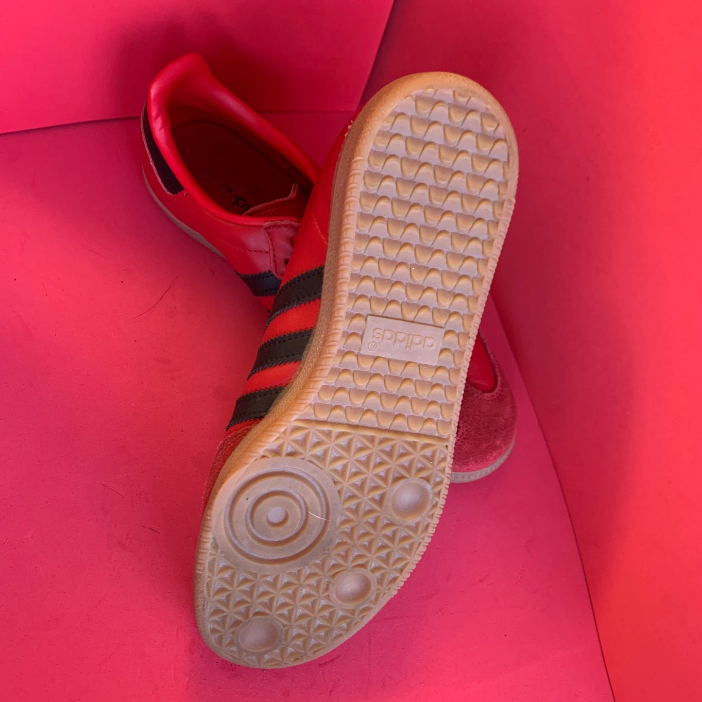 NEW Sz 6m Adidas Originals Samba Team Bayern Munich Red Sneakers