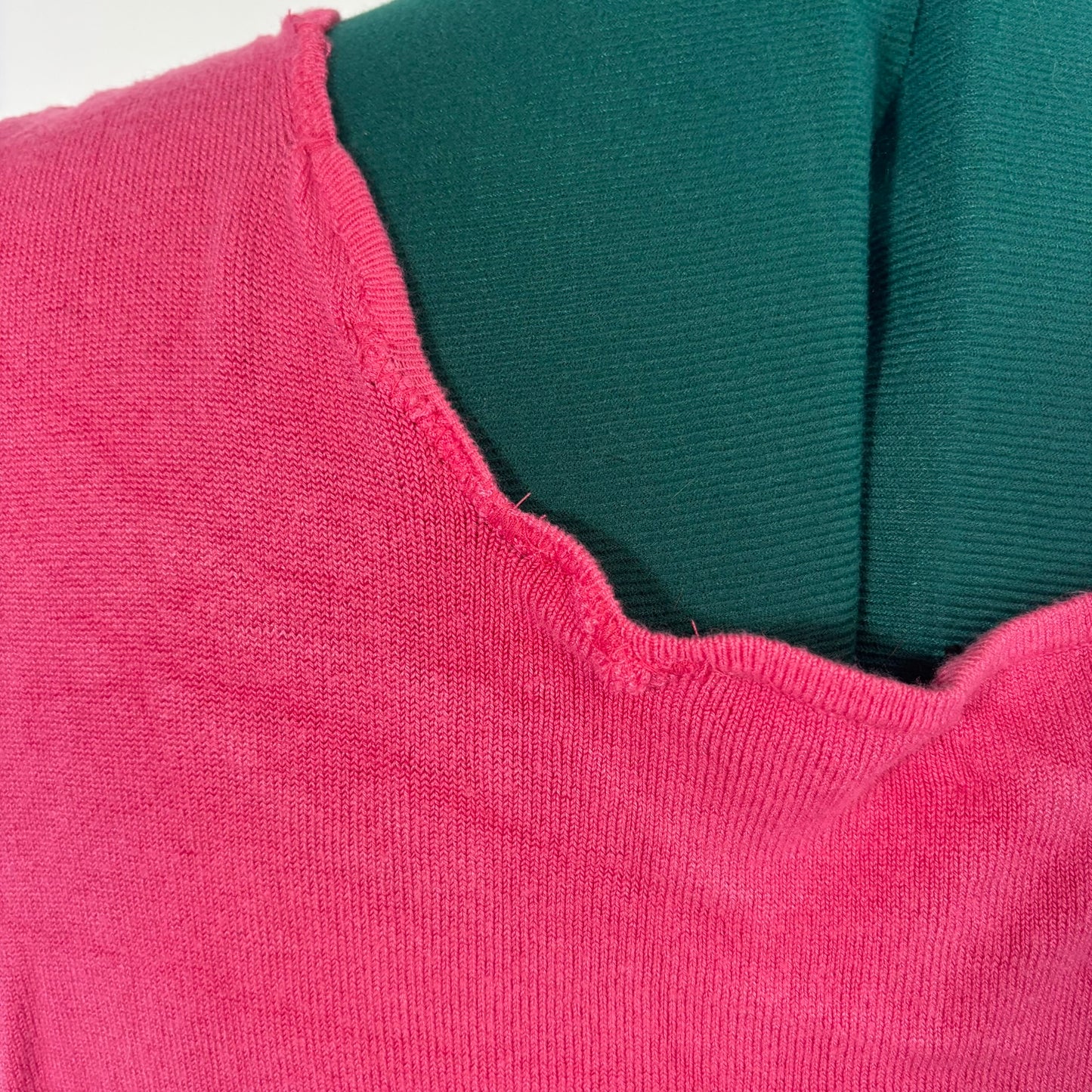 Vintage Hot Pink Sleeveless Knit Sequin Top