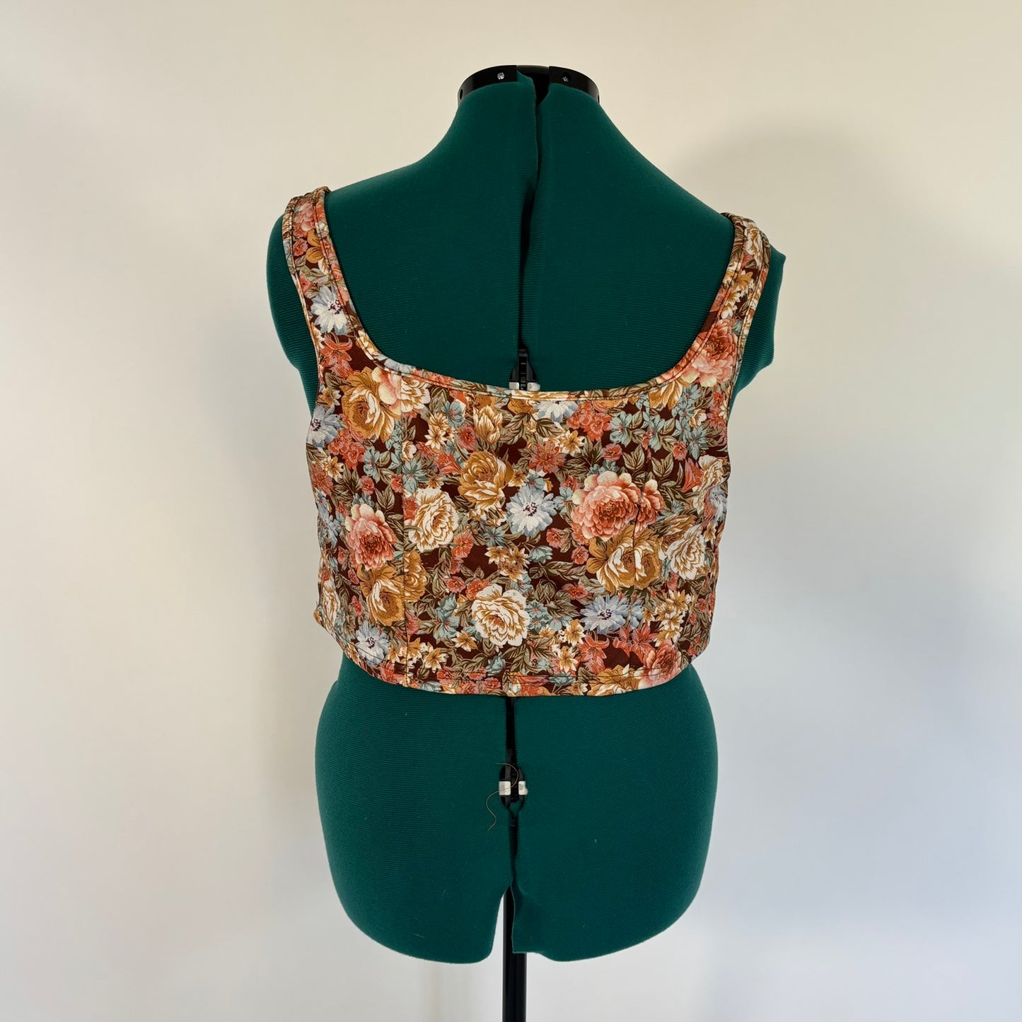 Floral Bustier Style Cropped Tank
