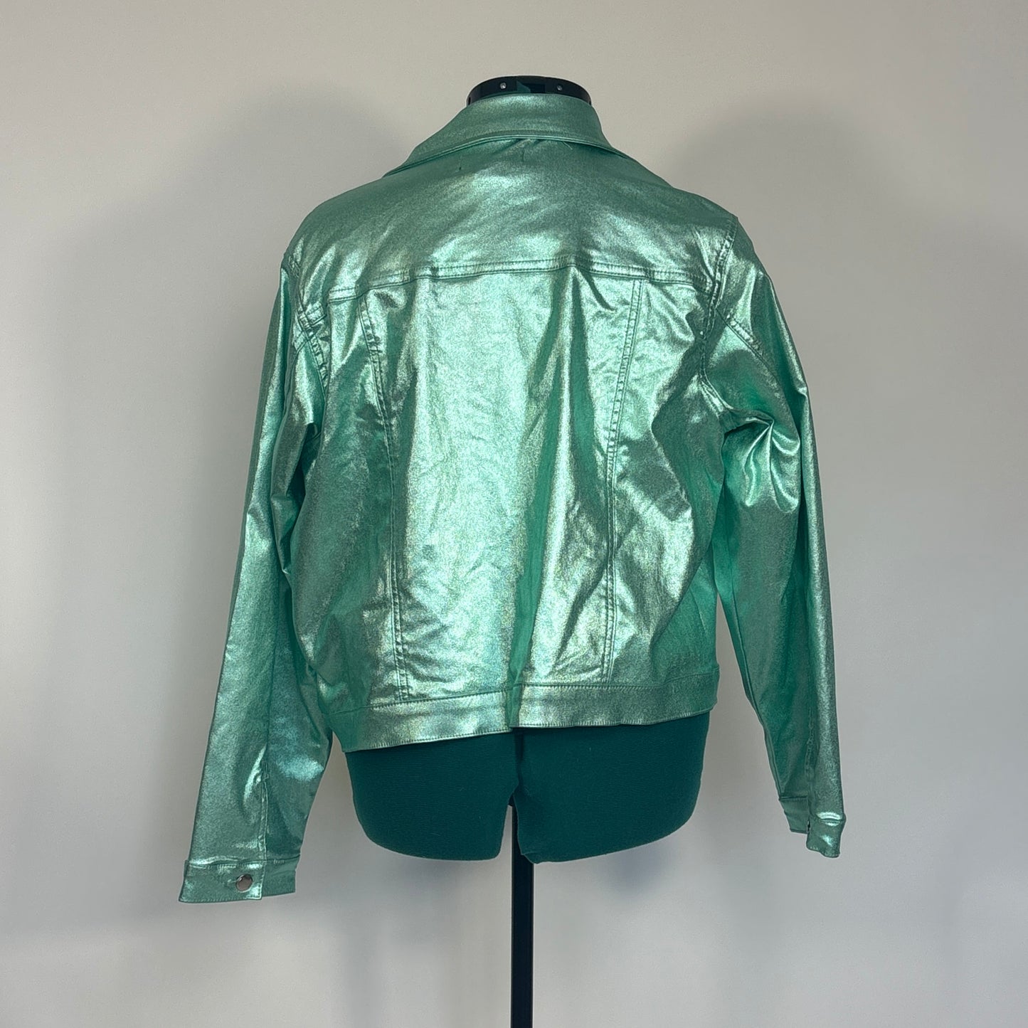 Mint Green Metallic "Denim" Jacket NWT