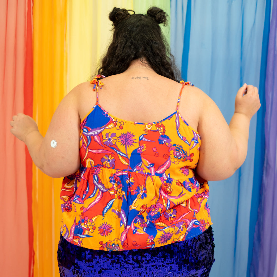 Multicolored Paisley Print Tank Top