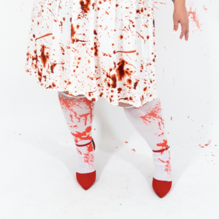 White Blood Splatter Knee Highs New in Package