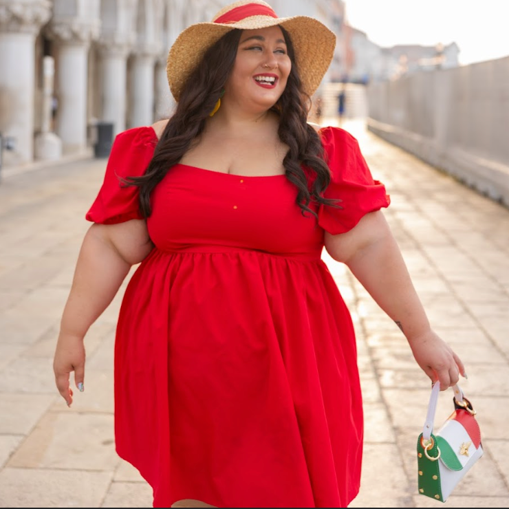 Red Puff Dress